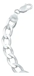 Pulsera Plata 925 Cadena Cubana Gruesa Hombre 22cm - Imagen 5