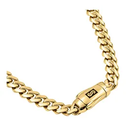 Pulsera Cubana Hueca Lisa de Oro 10k 5 mm 18 cm con Broche de Botón - Imagen 2