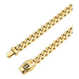 Pulsera Cubana Hueca Lisa de Oro 10k 5 mm 18 cm con Broche de Botón - Imagen 4