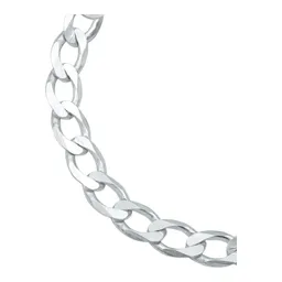 Pulsera Cadena Cubana Plata Ley 925 Lisa Hombre 20cm - Imagen 3