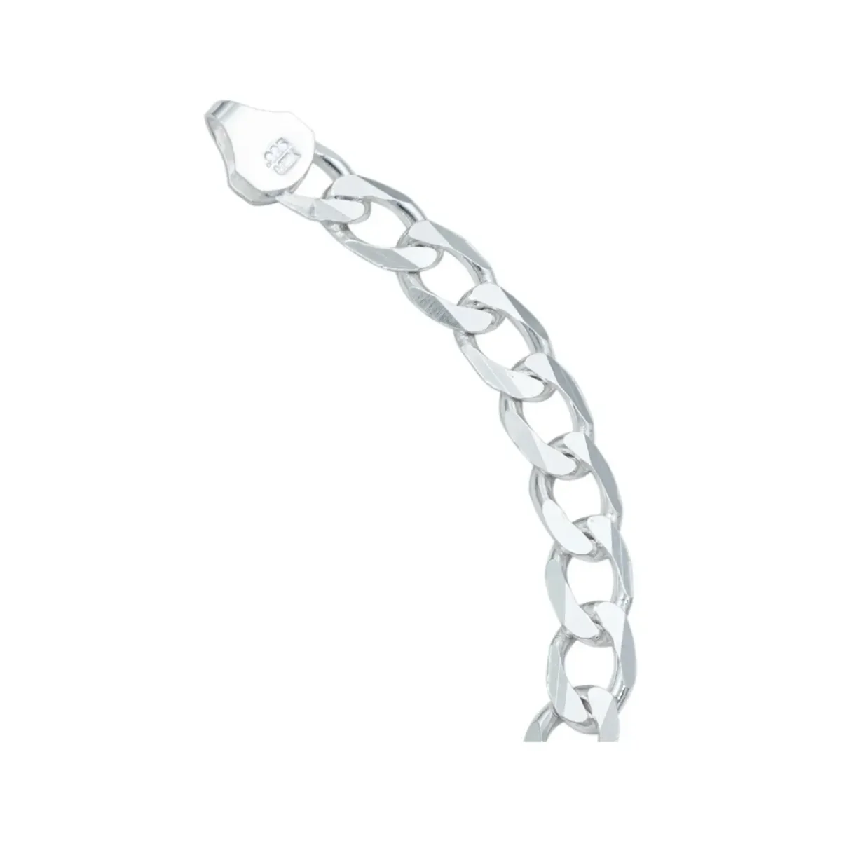 Pulsera Cubana Plata .925 Lisa para Hombre - Imagen 4