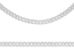 Pulsera Plata .925 Cadena Cubana Miami con Zirconias para Hombre 21cm - Imagen 2