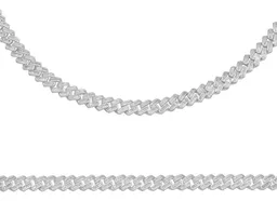 Pulsera Plata 925 Cubana Miami Zirconias Baguette 17.5 cm - Imagen 2
