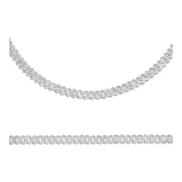 Pulsera Plata 925 Cubana Miami Zirconias Baguette 17.5 cm - Imagen 3