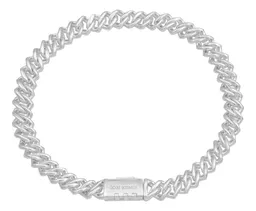 Pulsera Plata 925 Cubana Miami Zirconias Baguette 20cm - Imagen 3
