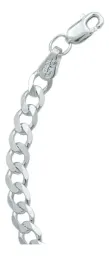 Pulsera Cubana Plata 925 de 17.5cm para Hombre - Imagen 5