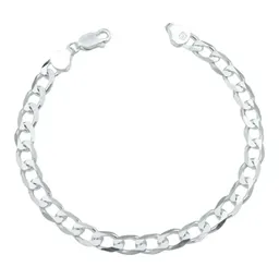 Pulsera Cadena Cubana Plata .925 6mm Hombre 22cm - Imagen 1