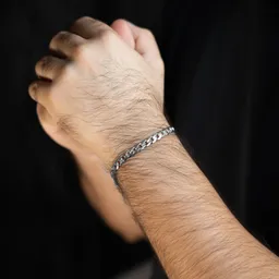 Pulsera Plata 925 Cadena Cubana Gruesa para Hombre - Imagen 2
