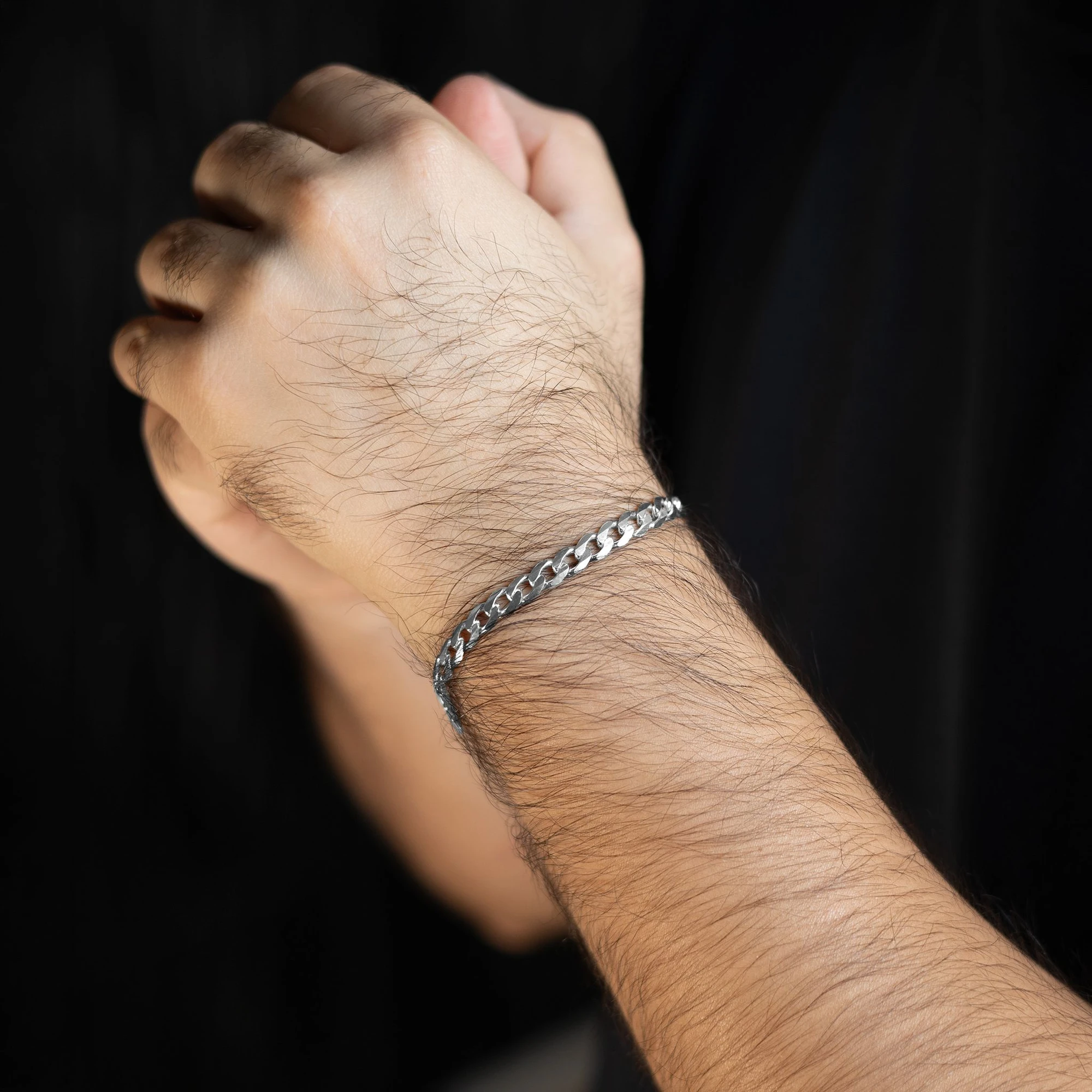 Pulsera Cubana 6mm Plata .925 18.5cm - Imagen 2