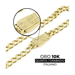 Pulsera Oro 10k Cubana con Zirconias 18cm - Imagen 8