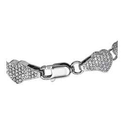 Pulsera de Corazones de Plata .925 con Zirconia Pavé 8 mm 19 cm - Imagen 5