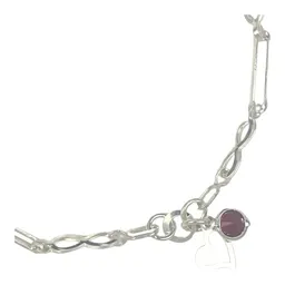Pulsera de Plata 925 Ajustable con Dije de Corazón Estrella Hilo Rojo - Imagen 1