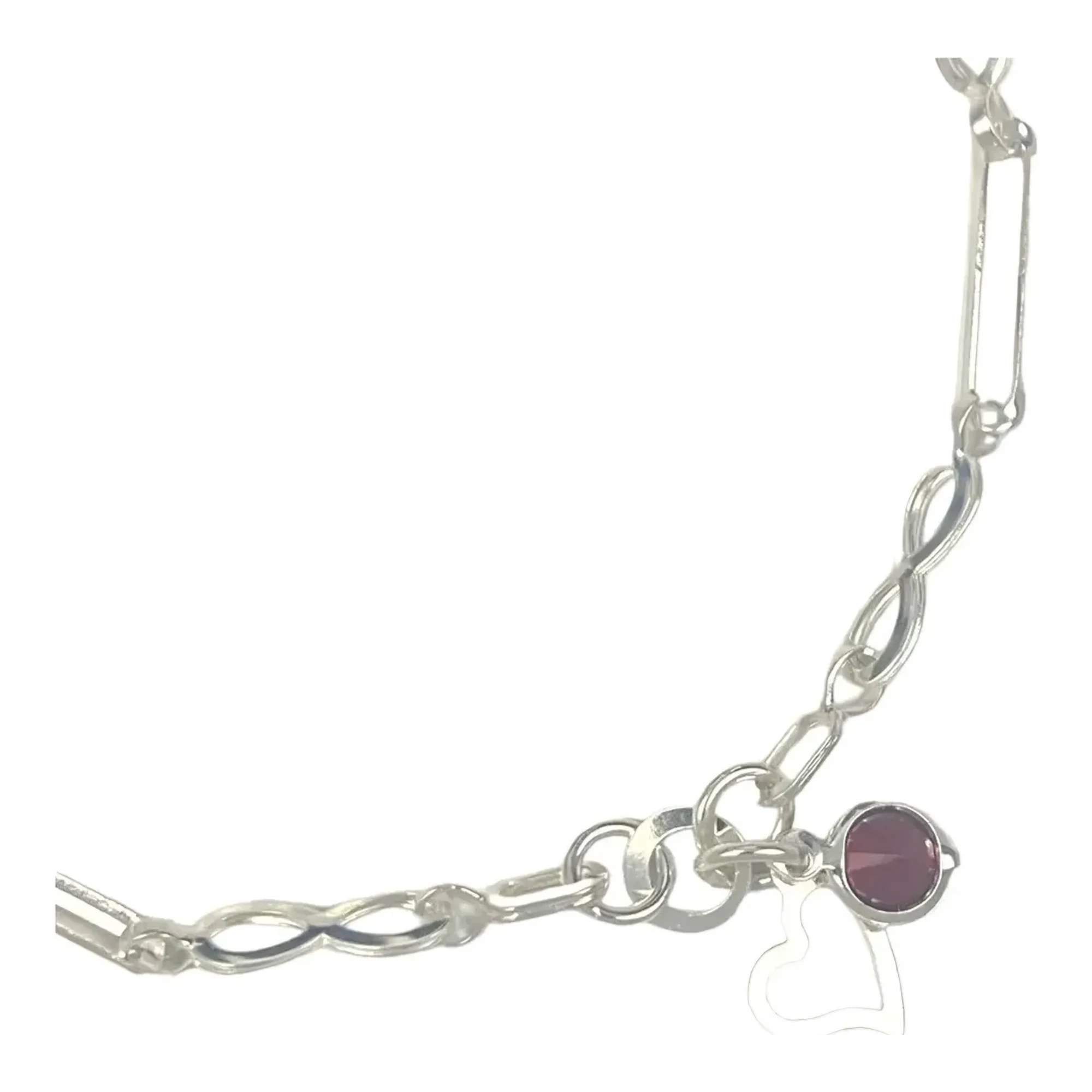 Pulsera de Plata 925 ajustable con dijes corazón estrella y hilo rojo - Joyaris joyería fina