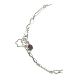 Pulsera de Plata 925 Ajustable con Dije de Corazón Estrella Hilo Rojo - Imagen 3