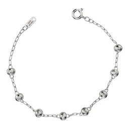 Pulsera de Plata .925 Bolas Facetadas 4 mm 17.5 cm - Imagen 1