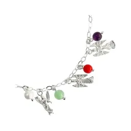 Pulsera de Plata 925 con Cuarzo Multicolor Siete Arcángeles Ajustable - Imagen 3