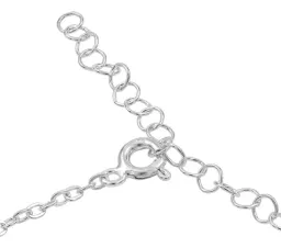 Pulsera Plata 925 con Dije Trébol Zirconia Negra y Blanca - Imagen 3