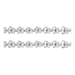 Pulsera de Plata .925 con Flores Troqueladas de 9 mm y 20 cm Talla 20 - Imagen 4