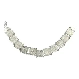Pulsera de Plata .925 con Medallas de San Benito 20 cm - Imagen 1