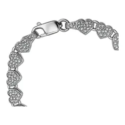 Pulsera de Plata .925 Corazón 7 mm Full Ice con Zirconias - Imagen 2