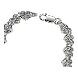 Pulsera de Plata .925 Corazón 7 mm Full Ice con Zirconias - Imagen 4