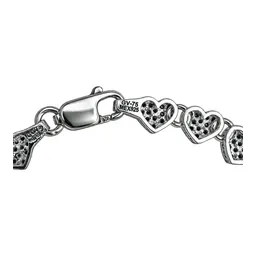 Pulsera de Plata .925 Corazón 7 mm Full Ice con Zirconias - Imagen 5