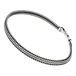 Pulsera de Plata .925 Pavonada Efecto Antiguo 4 mm 22 cm - Imagen 2