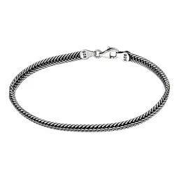 Pulsera de Plata .925 Pavonada Efecto Antiguo 4 mm 22 cm - Imagen 3