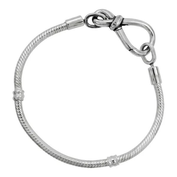 Pulsera de Plata .925 Redonda Infinito Porta Charms 18 cm - Imagen 1