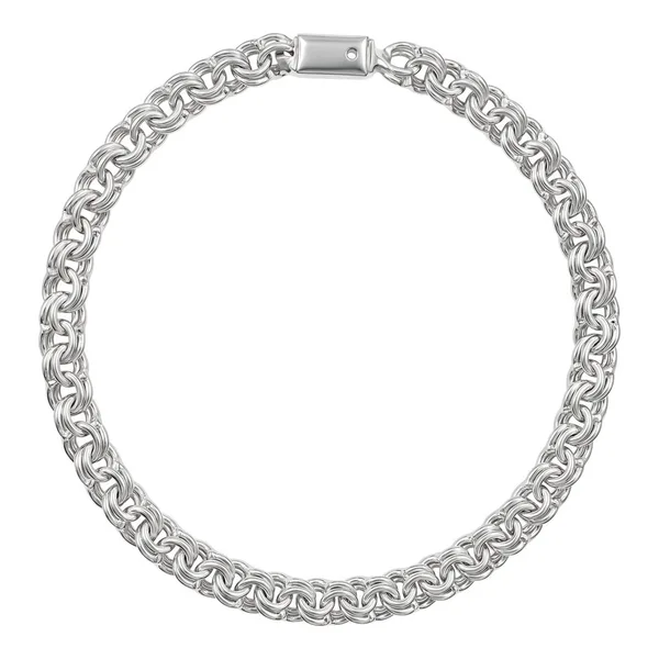 Pulsera de plata ley .925 tejido chino de 4 mm y 18 cm - Joyaris joyería fina mexicana