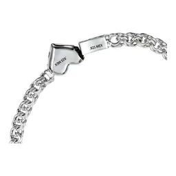 Pulsera de Plata .925 Tejido Chino Corazón 4 mm 19 cm - Imagen 3