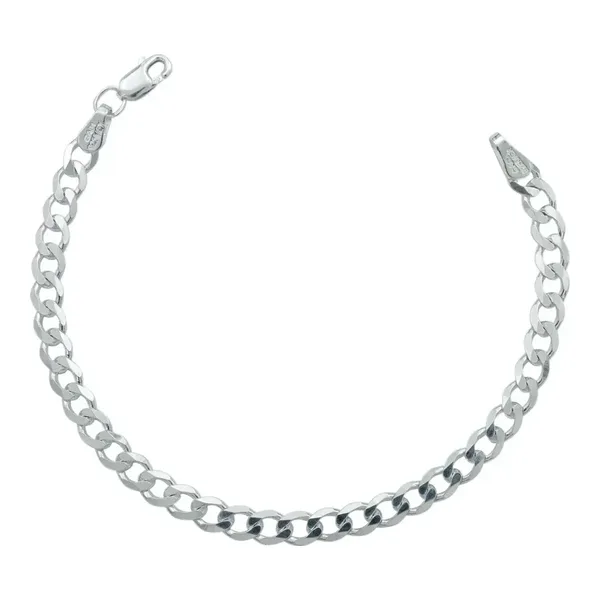 Pulsera de plata .925 cubana abierta barbada ajustable — Joyaris