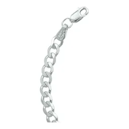 Pulsera de Plata 925 Tejido Cubano Barbado para Hombre 18cm - Imagen 3