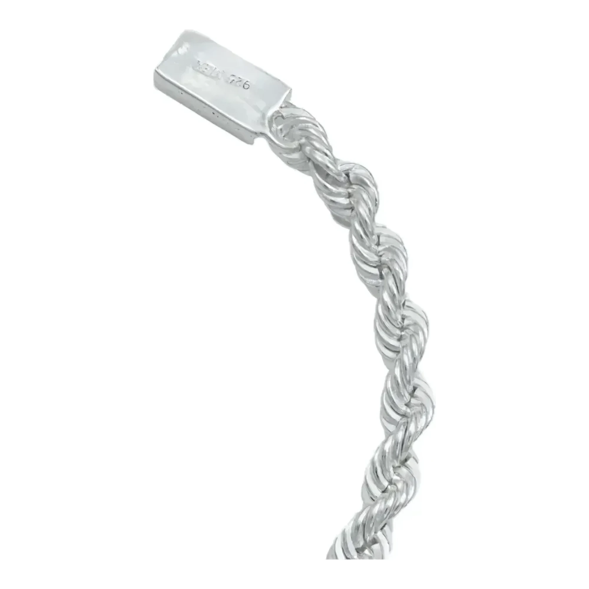 Pulsera de Plata .925 Tejido Torsal 18 cm con Broche de Caja - Imagen 5