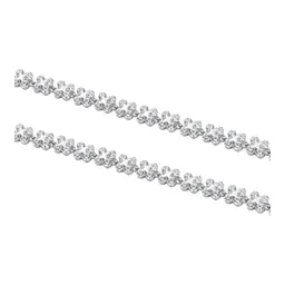 Pulsera de Plata .925 Tréboles con Zirconia Rodizada Ajustable 17 cm - Imagen 4