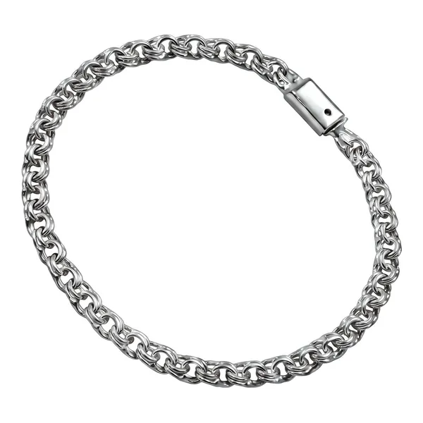 Pulsera de plata ley .925 tejido chino 5 mm con broche de caja Joyaris joyería mexicana