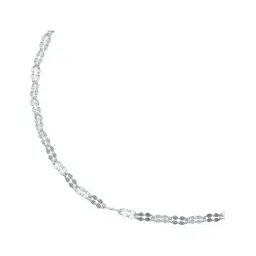 Pulsera de Plata Ley 925 Tejido Granito Doble Diamantado 18cm Para Mujer - Imagen 2