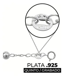 Pulsera Decenario Plata 925 con Dije Virgen y Cruz - Imagen 3