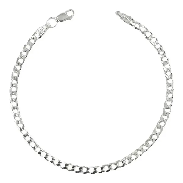 Pulsera de plata .925 diseno cubano barbado — Joyaris