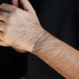 Pulsera Esclava Cadena Cubana Plata Ley .925 Delgada Mujer - Imagen 2