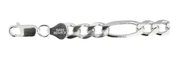 Pulsera Esclava Plata 925 Diseño Figaro 3x1 para Hombre 21cm - Imagen 4