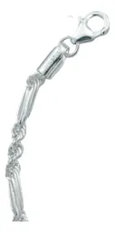 Pulsera Plata 925 Diseño Torsal Figaro para Hombre - Imagen 3