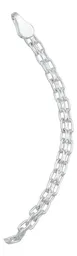 Pulsera Esclava Bismark Placa Movible Plata .925 19cm - Imagen 5