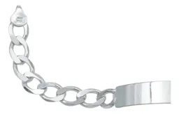 Pulsera Esclava Plata 925 Diseño Cubana Barbada Gruesa Hombre - Imagen 2