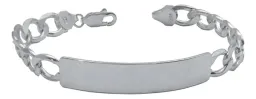 Pulsera Esclava Plata 925 Diseño Cubana Barbada Gruesa Hombre - Imagen 4