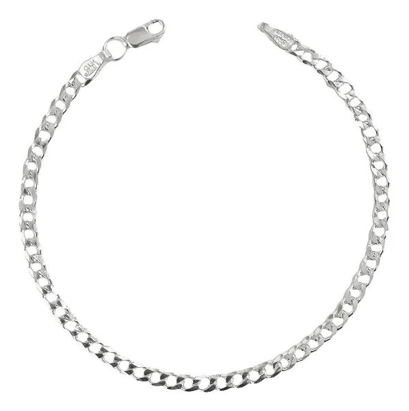 Pulsera de plata .925 diseno cubano barbado — Joyaris