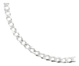 Pulsera Esclava Plata 925 Diseño Cubano Barbado 18cm - Imagen 2