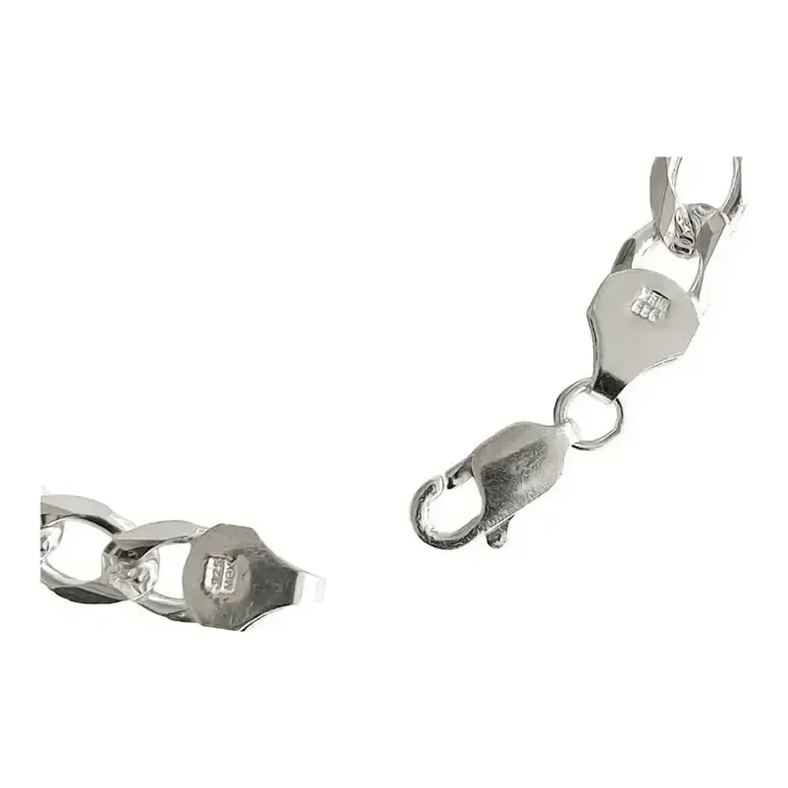Pulsera Esclava de Plata .925 Cubana Diamantada 7 mm - Imagen 4