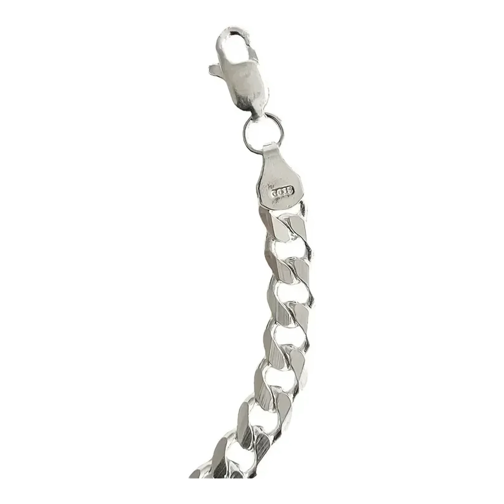 Pulsera Esclava de Plata .925 Cubana Diamantada 7 mm - Imagen 3