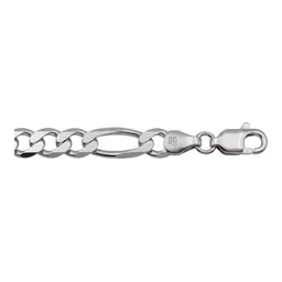 Pulsera Esclava de Plata .925 Petatillo Fígaro con Placa 22 cm - Imagen 5